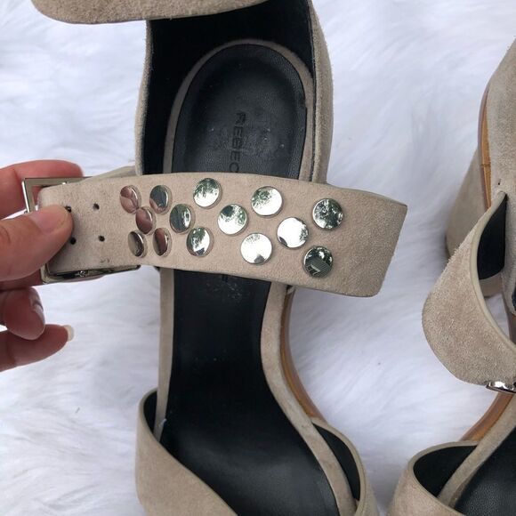 Rebecca Minkoff Jennifer Studded Suede Sandals - Picture 3 of 9